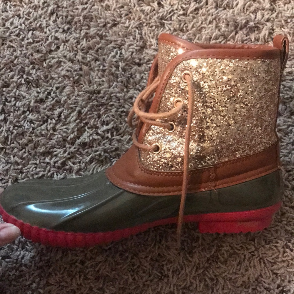 Glitter Duck Boots